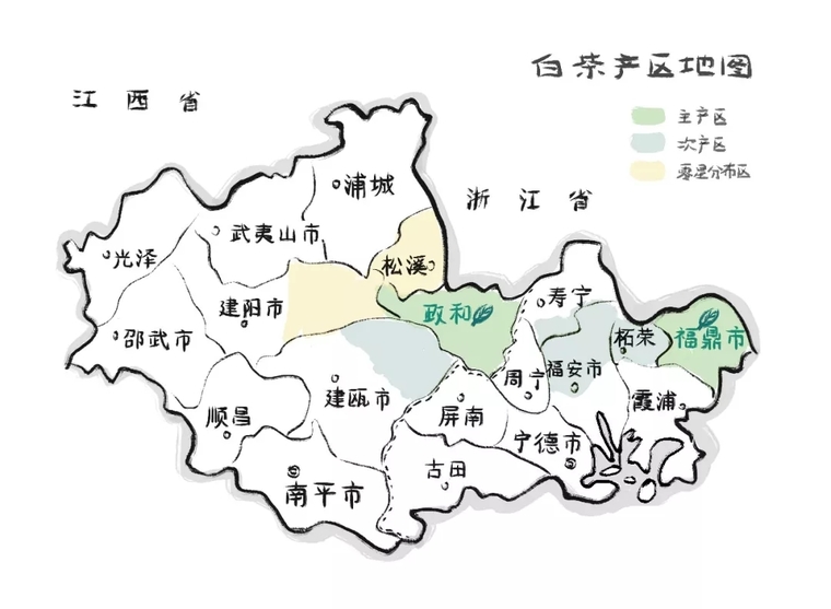 安吉白茶主产区分布及地图