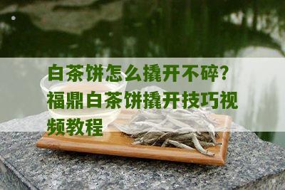 白茶饼怎么撬开不碎？福鼎白茶饼撬开技巧视频教程