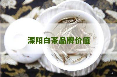 溧阳白茶品牌价值