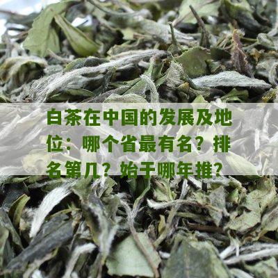 白茶在中国的发展及地位：哪个省最有名？排名第几？始于哪年推？