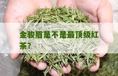 金骏眉是不是最顶级红茶？