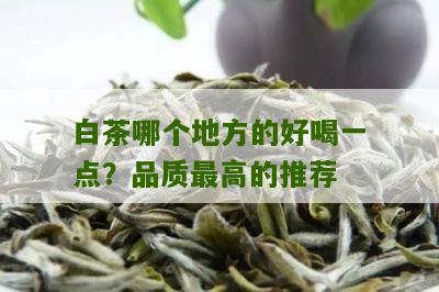 白茶哪个地方的好喝一点？品质最高的推荐