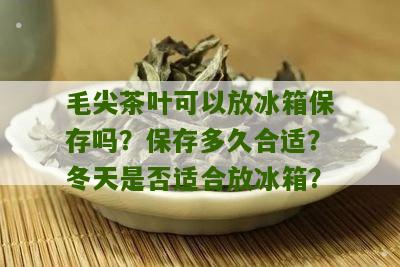 毛尖茶叶可以放冰箱保存吗？保存多久合适？冬天是否适合放冰箱？