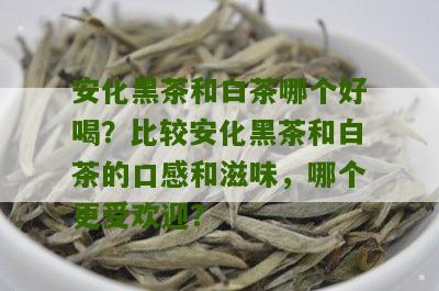 安化黑茶和白茶哪个好喝？比较安化黑茶和白茶的口感和滋味，哪个更受欢迎？