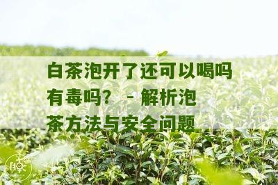 白茶泡开了还可以喝吗有毒吗？ - 解析泡茶方法与安全问题