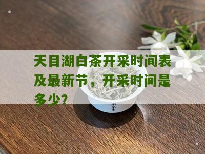 天目湖白茶开采时间表及最新节，开采时间是多少？