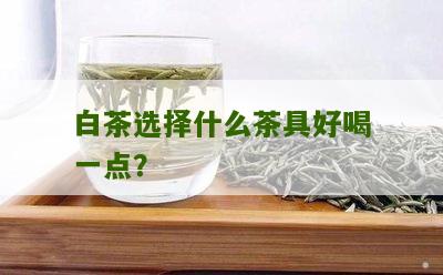 白茶选择什么茶具好喝一点？