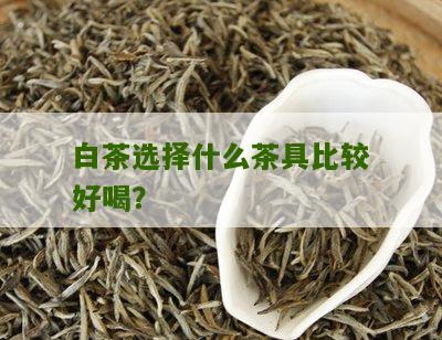 白茶选择什么茶具比较好喝？