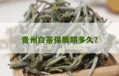 贵州白茶保质期多久？