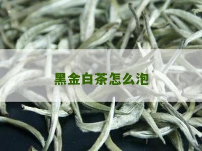 黑金白茶怎么泡