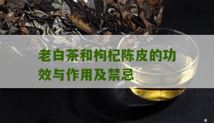 老白茶和枸杞陈皮的功效与作用及禁忌