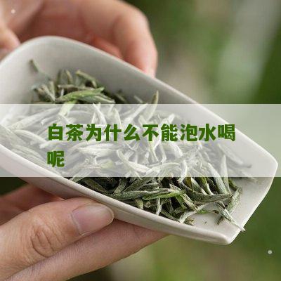 白茶为什么不能泡水喝呢