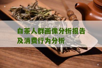 白茶人群画像分析报告及消费行为分析