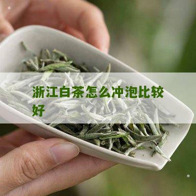 浙江白茶怎么冲泡比较好