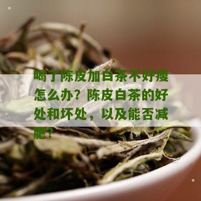 喝了陈皮加白茶不好瘦怎么办？陈皮白茶的好处和坏处，以及能否减肥？