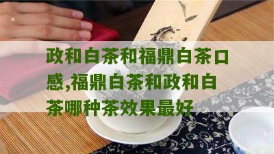 政和白茶和福鼎白茶口感,福鼎白茶和政和白茶哪种茶效果最好