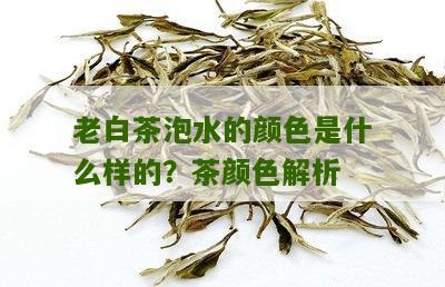 老白茶泡水的颜色是什么样的？茶颜色解析