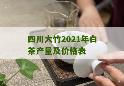 四川大竹2021年白茶产量及价格表