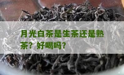 月光白茶是生茶还是熟茶？好喝吗？