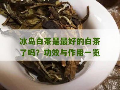 冰岛白茶是最好的白茶了吗？功效与作用一览