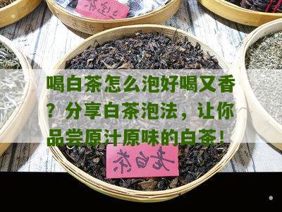 喝白茶怎么泡好喝又香？分享白茶泡法，让你品尝原汁原味的白茶！