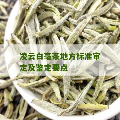 凌云白毫茶地方标准审定及鉴定要点