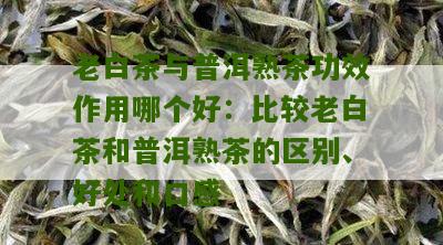 老白茶与普洱熟茶功效作用哪个好：比较老白茶和普洱熟茶的区别、好处和口感