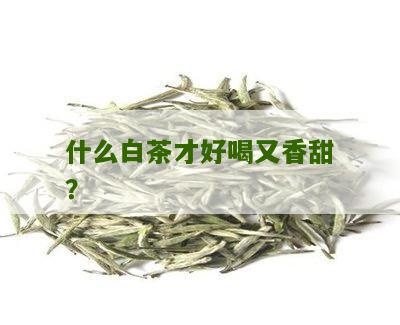 什么白茶才好喝又香甜？