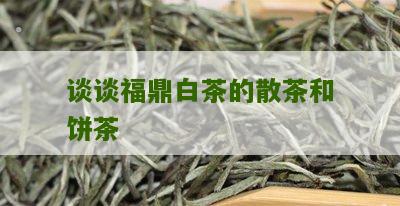 谈谈福鼎白茶的散茶和饼茶