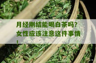 月经刚结能喝白茶吗？女性应该注意这件事情！