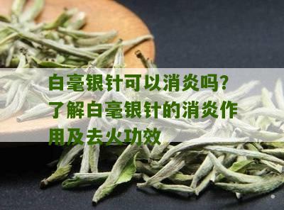 白毫银针可以消炎吗？了解白毫银针的消炎作用及去火功效