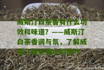 威斯汀白茶香有什么功效和味道？——威斯汀白茶香调与氛，了解威斯汀白茶香水的香气