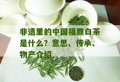 非遗里的中国福鼎白茶是什么？意思、传承、物产介绍