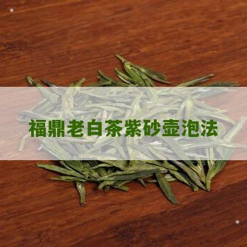 福鼎老白茶紫砂壶泡法