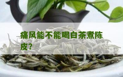 痛风能不能喝白茶煮陈皮？