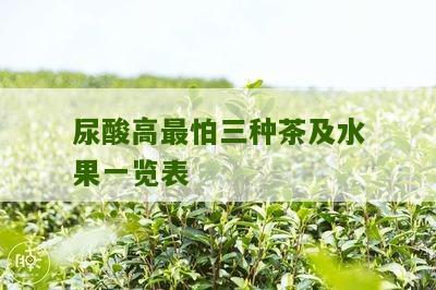 尿酸高最怕三种茶及水果一览表