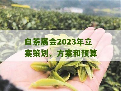 白茶展会2023年立案策划、方案和预算