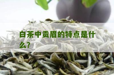 白茶中贡眉的特点是什么？