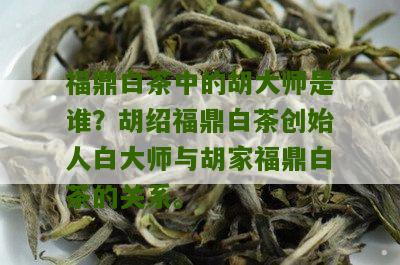 福鼎白茶中的胡大师是谁？胡绍福鼎白茶创始人白大师与胡家福鼎白茶的关系。