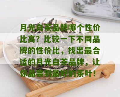 月光白茶品牌哪个性价比高？比较一下不同品牌的性价比，找出最合适的月光白茶品牌，让你品尝到最好的茶叶！