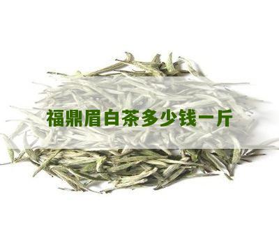 福鼎眉白茶多少钱一斤