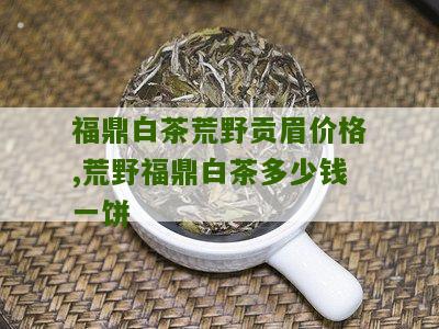 福鼎白茶荒野贡眉价格,荒野福鼎白茶多少钱一饼