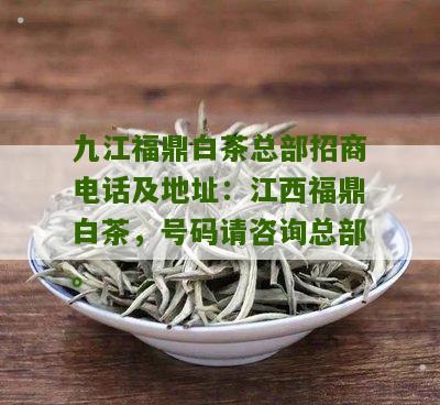 九江福鼎白茶总部招商电话及地址：江西福鼎白茶，号码请咨询总部。