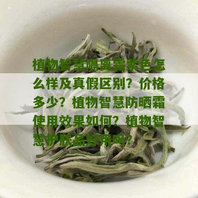 植物智慧隔离霜紫色怎么样及真假区别？价格多少？植物智慧防晒霜使用效果如何？植物智慧护肤品好用吗？