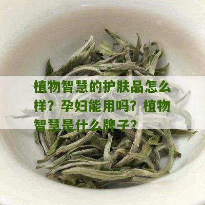 植物智慧的护肤品怎么样？孕妇能用吗？植物智慧是什么牌子？