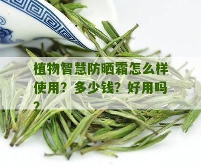 植物智慧防晒霜怎么样使用？多少钱？好用吗？