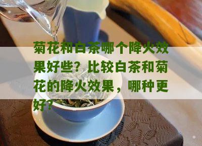 菊花和白茶哪个降火效果好些？比较白茶和菊花的降火效果，哪种更好？