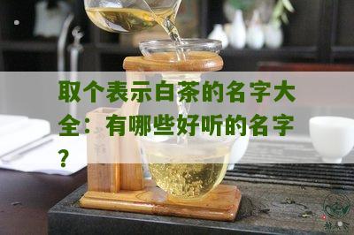 取个表示白茶的名字大全：有哪些好听的名字？