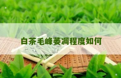 白茶毛峰萎凋程度如何