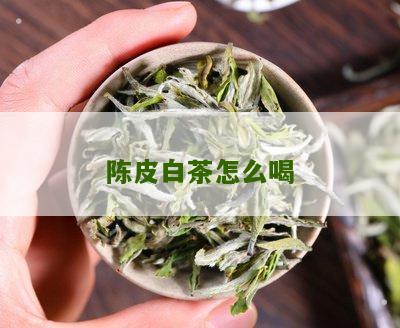 陈皮白茶怎么喝